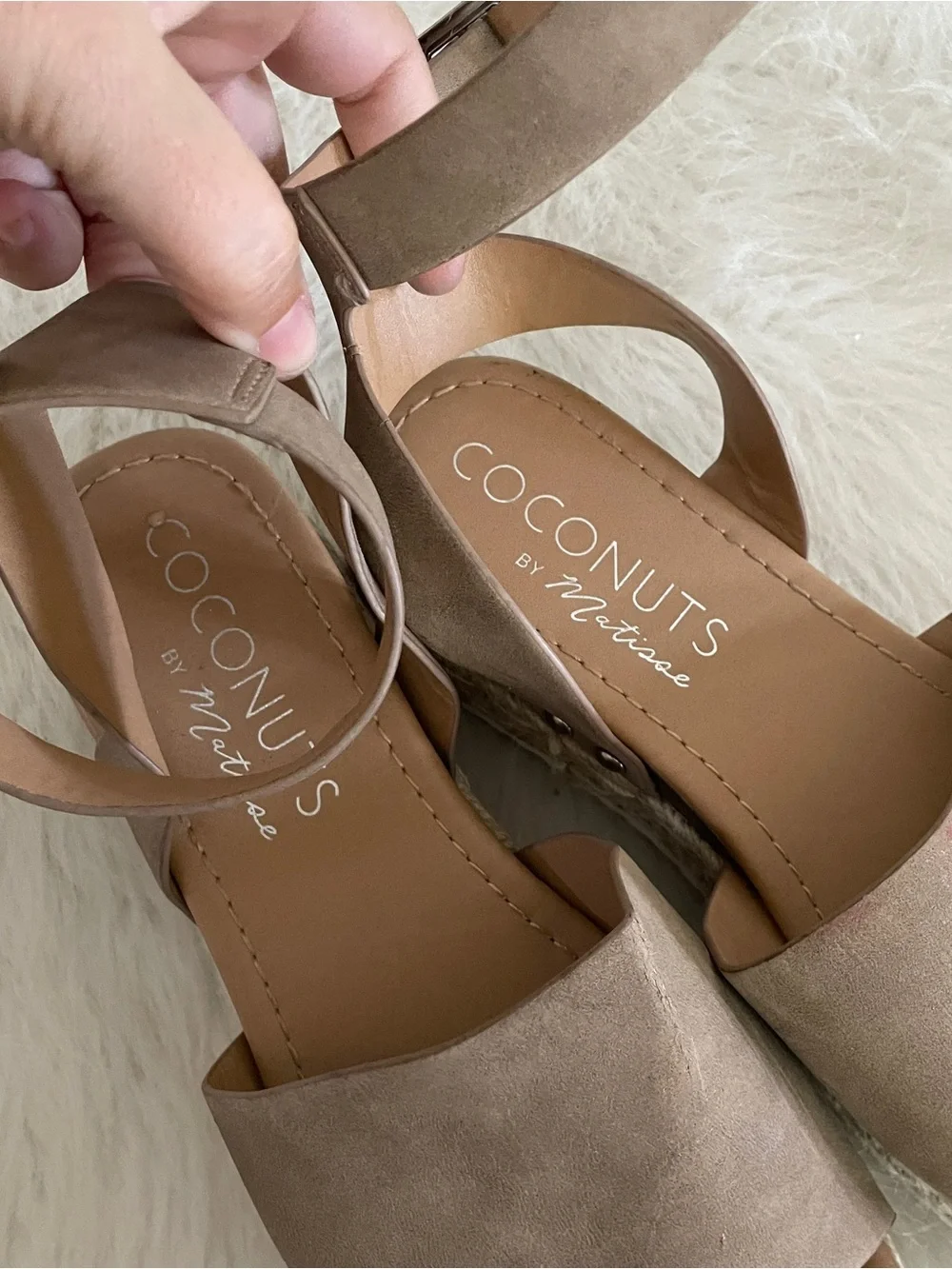 Coconuts by Matisse Taupe Platform Espadrille Sandals